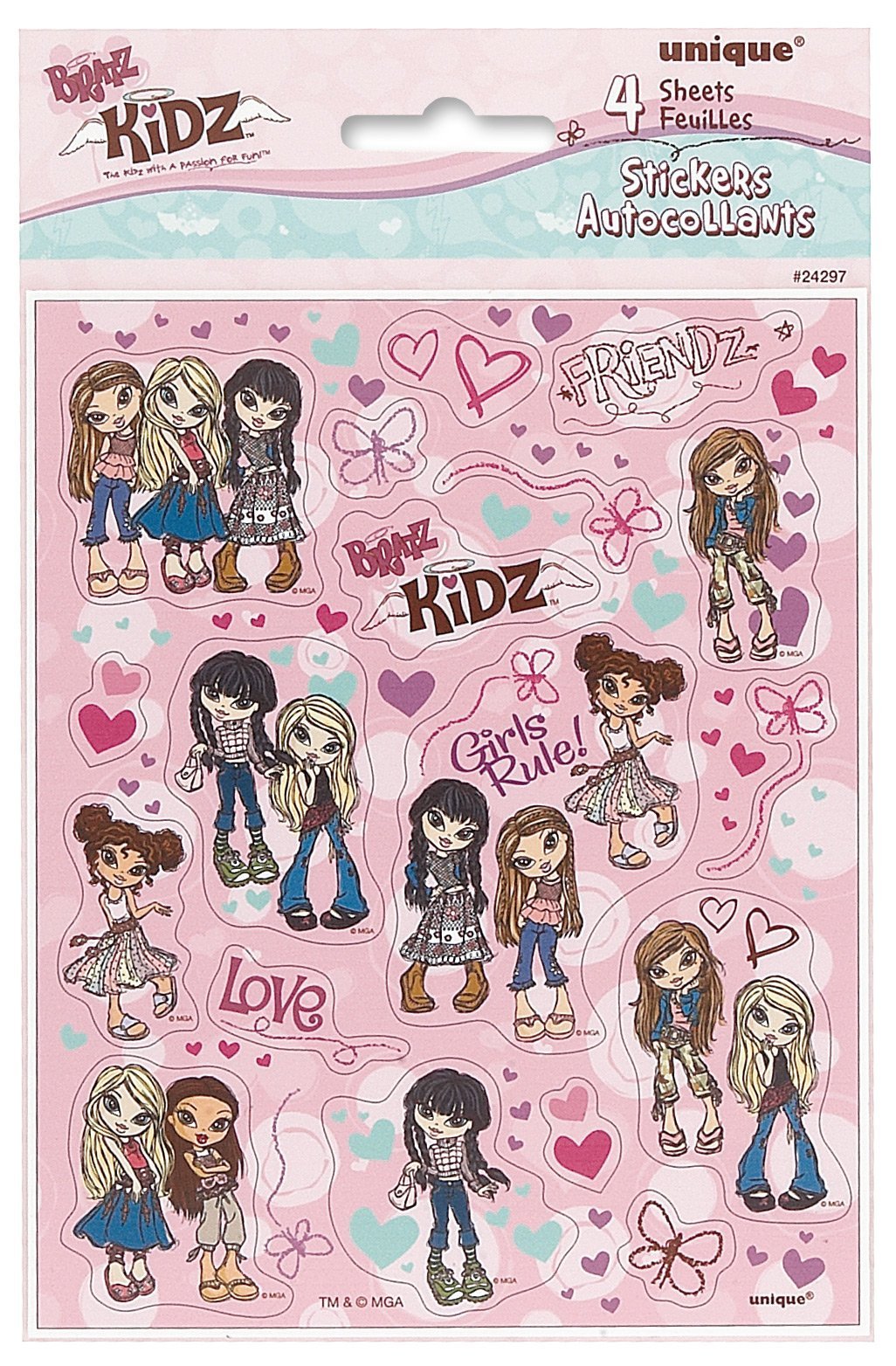 Amazon.com: Bratz Kidz Stickers (4 count) : Toys & Games
